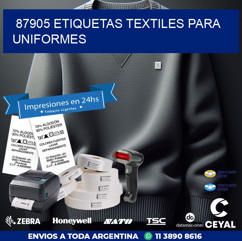 87905 ETIQUETAS TEXTILES PARA UNIFORMES