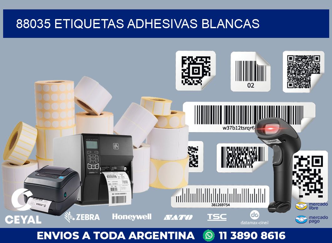 88035 ETIQUETAS ADHESIVAS BLANCAS