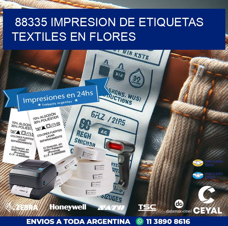88335 IMPRESION DE ETIQUETAS TEXTILES EN FLORES