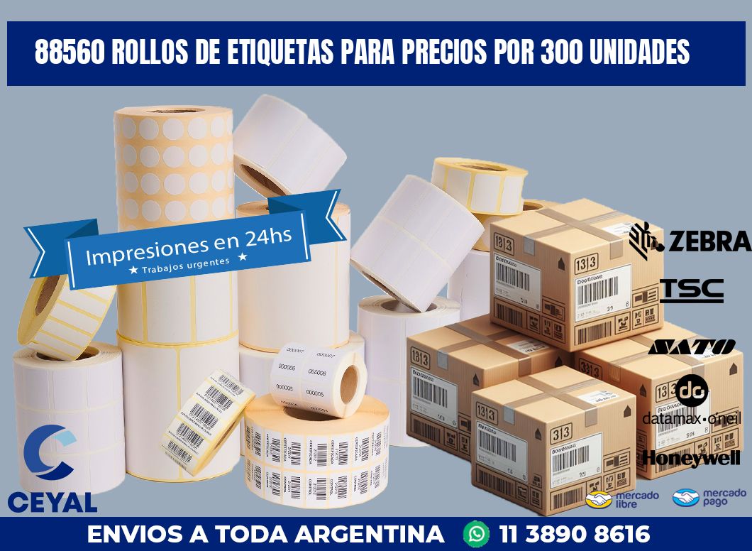 88560 ROLLOS DE ETIQUETAS PARA PRECIOS POR 300 UNIDADES