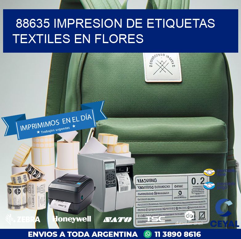 88635 IMPRESION DE ETIQUETAS TEXTILES EN FLORES