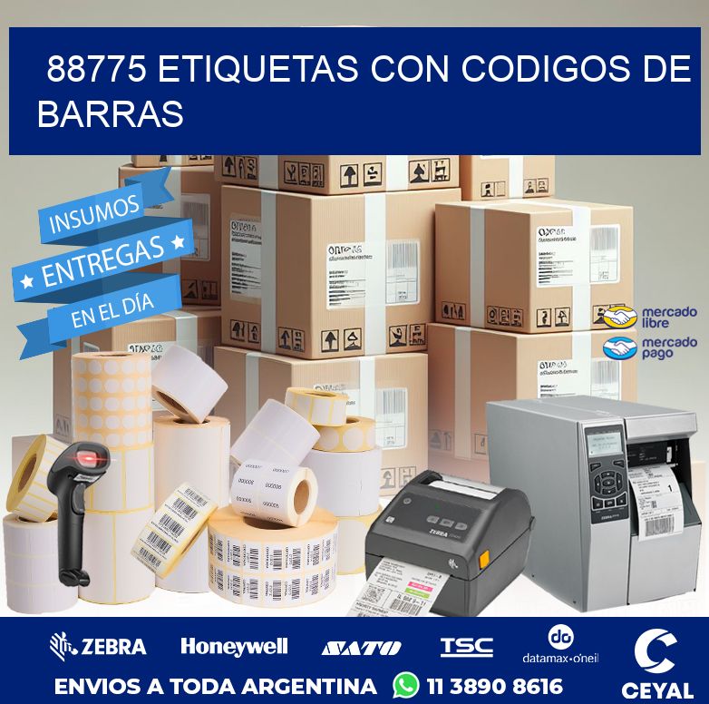 88775 ETIQUETAS CON CODIGOS DE BARRAS