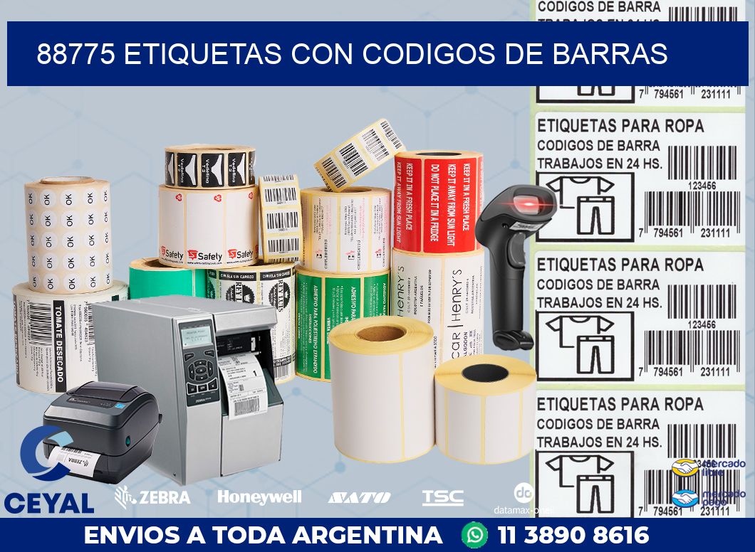 88775 ETIQUETAS CON CODIGOS DE BARRAS