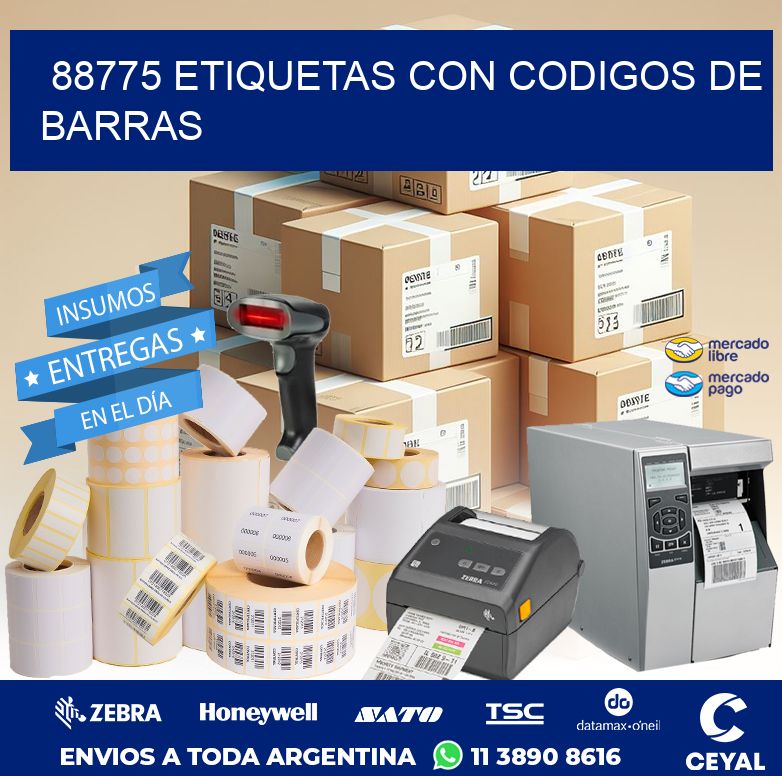 88775 ETIQUETAS CON CODIGOS DE BARRAS