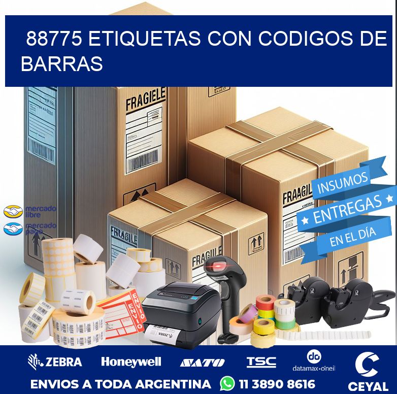 88775 ETIQUETAS CON CODIGOS DE BARRAS