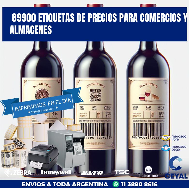 89900 ETIQUETAS DE PRECIOS PARA COMERCIOS Y ALMACENES