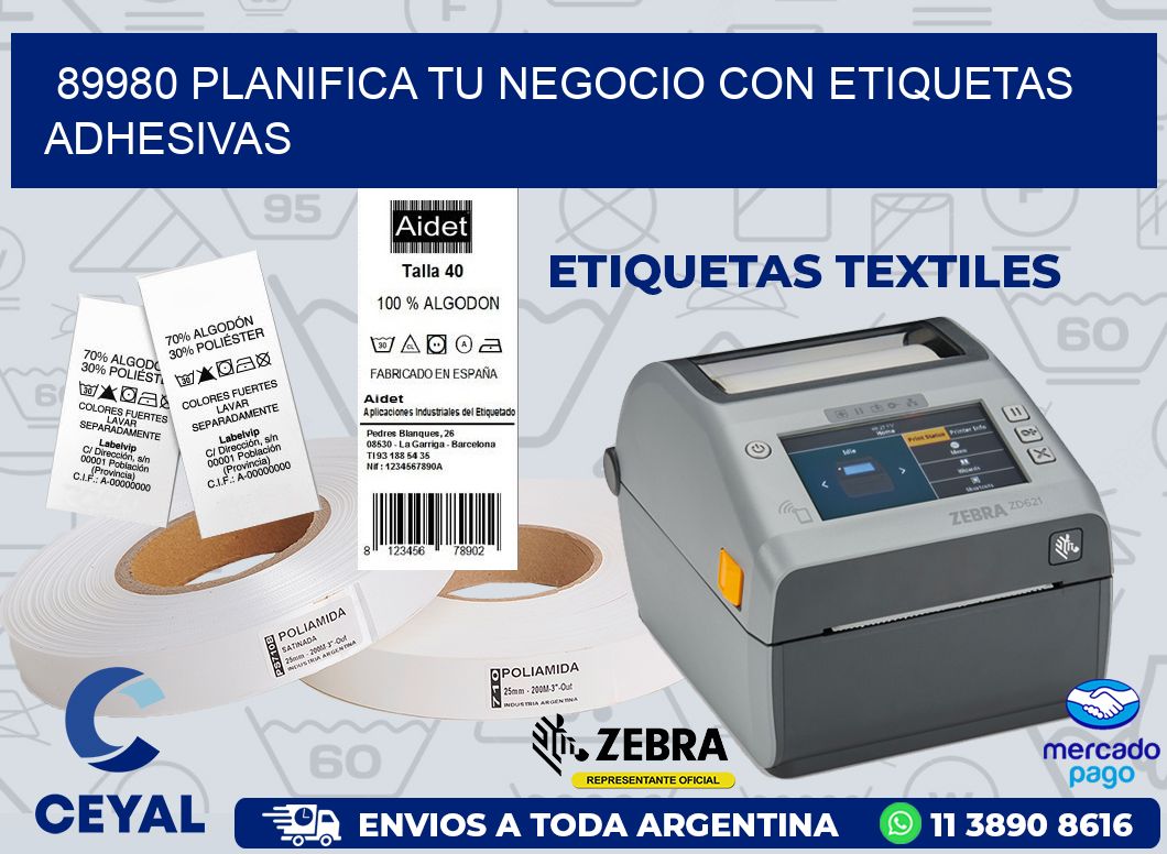 89980 PLANIFICA TU NEGOCIO CON ETIQUETAS ADHESIVAS
