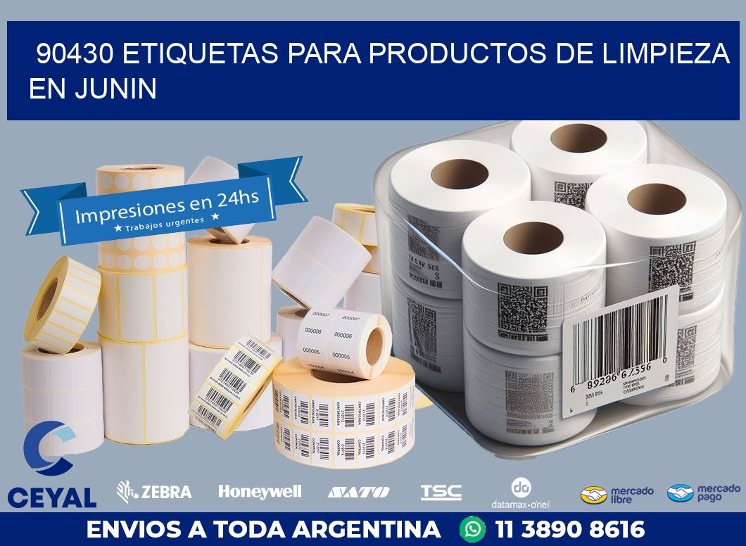 90430 ETIQUETAS PARA PRODUCTOS DE LIMPIEZA EN JUNIN