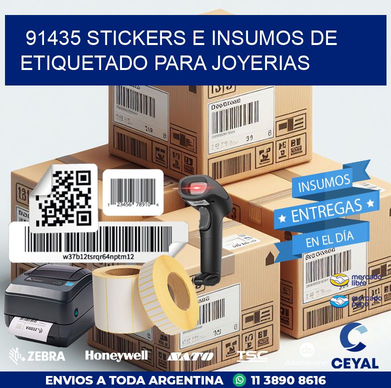 91435 STICKERS E INSUMOS DE ETIQUETADO PARA JOYERIAS
