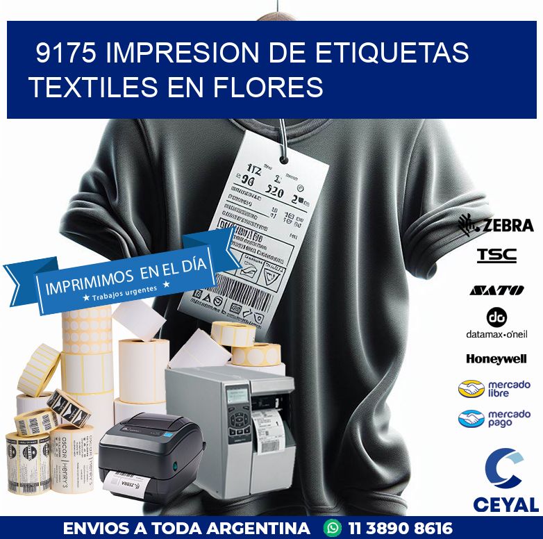 9175 IMPRESION DE ETIQUETAS TEXTILES EN FLORES