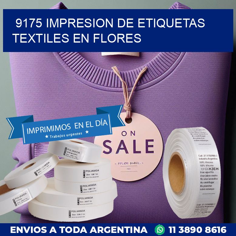 9175 IMPRESION DE ETIQUETAS TEXTILES EN FLORES