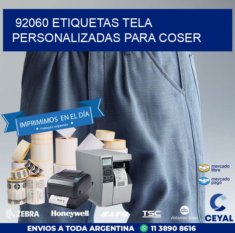92060 ETIQUETAS TELA PERSONALIZADAS PARA COSER
