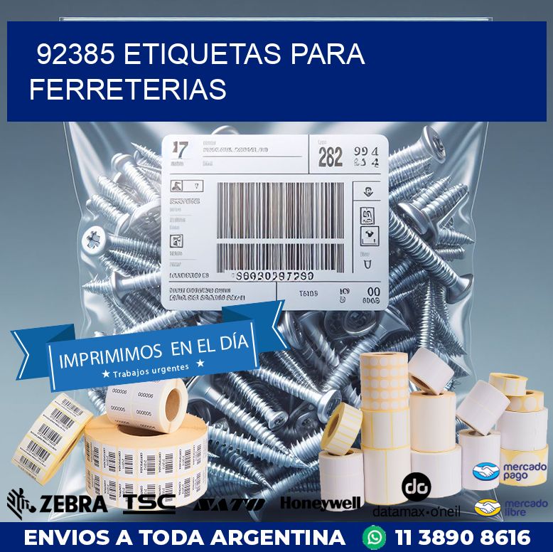 92385 ETIQUETAS PARA FERRETERIAS