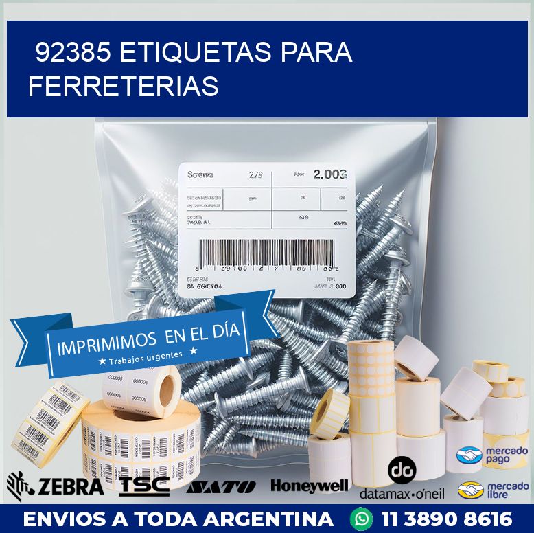 92385 ETIQUETAS PARA FERRETERIAS
