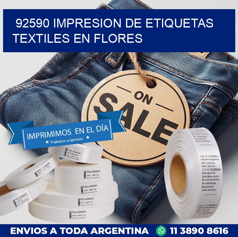 92590 IMPRESION DE ETIQUETAS TEXTILES EN FLORES