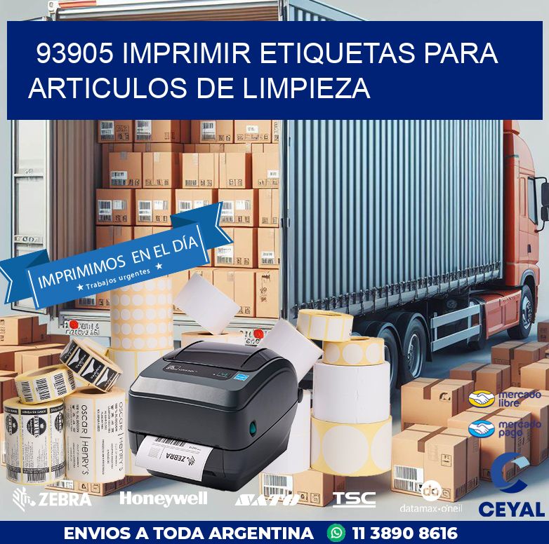 93905 IMPRIMIR ETIQUETAS PARA ARTICULOS DE LIMPIEZA