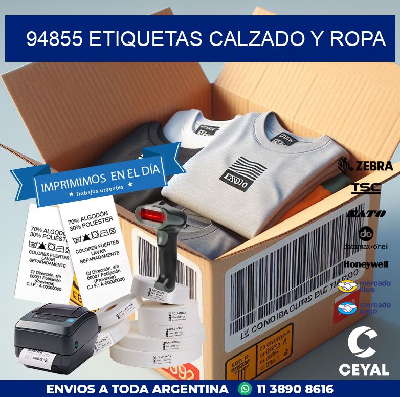 94855 ETIQUETAS CALZADO Y ROPA
