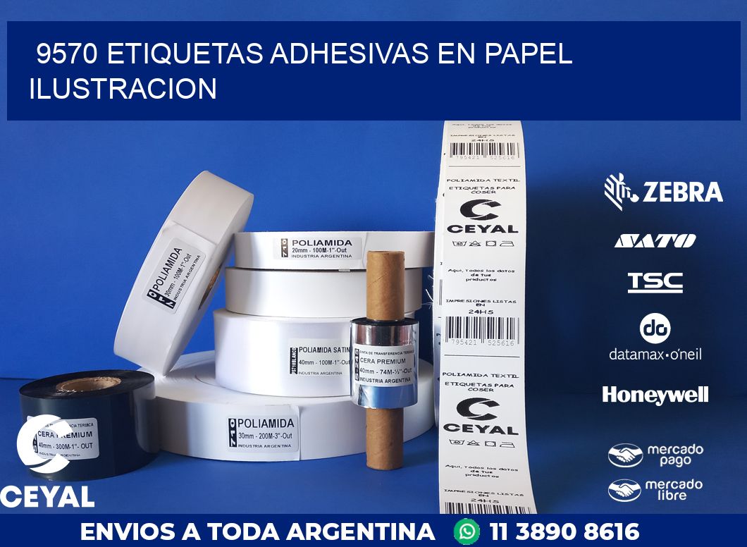 9570 ETIQUETAS ADHESIVAS EN PAPEL ILUSTRACION