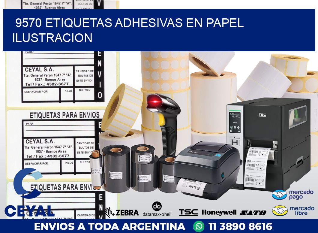 9570 ETIQUETAS ADHESIVAS EN PAPEL ILUSTRACION