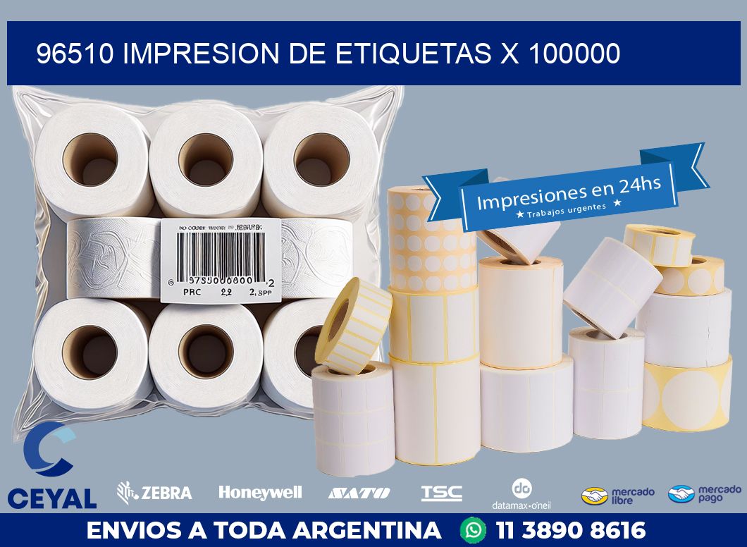 96510 IMPRESION DE ETIQUETAS X 100000