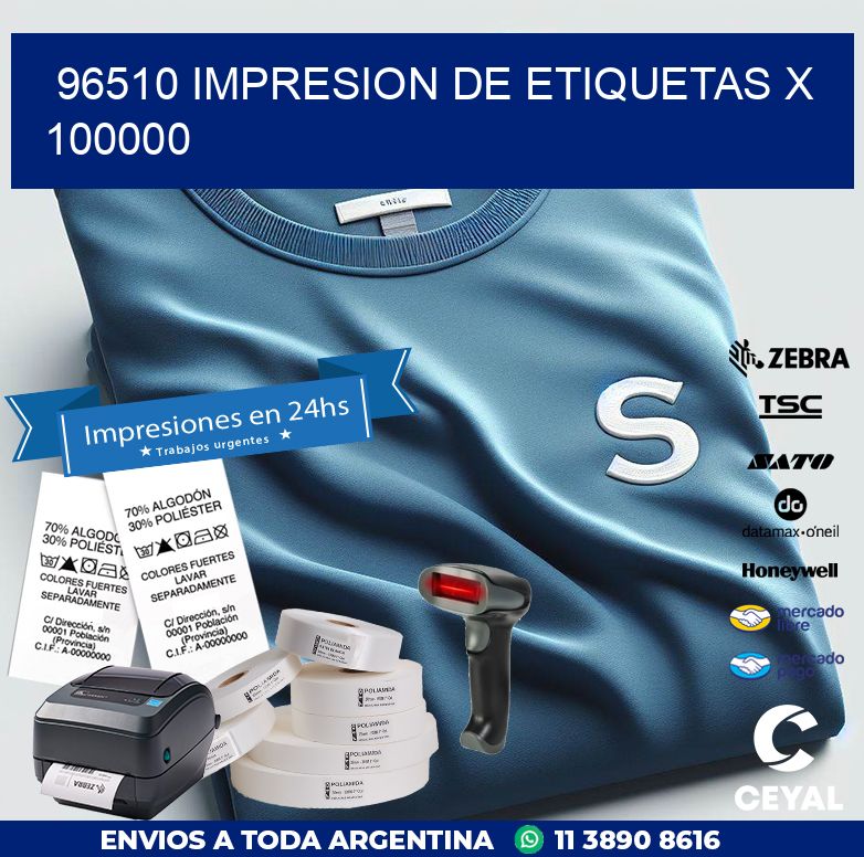 96510 IMPRESION DE ETIQUETAS X 100000