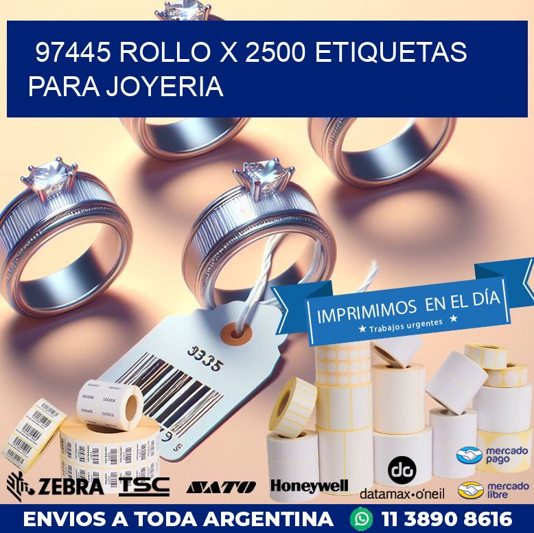 97445 ROLLO X 2500 ETIQUETAS PARA JOYERIA