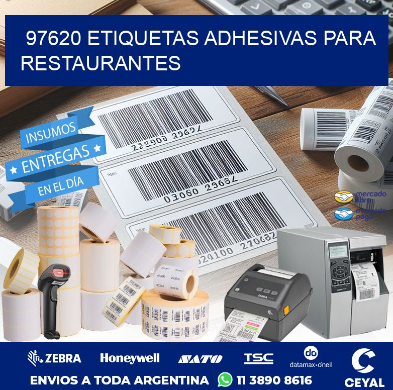 97620 ETIQUETAS ADHESIVAS PARA RESTAURANTES