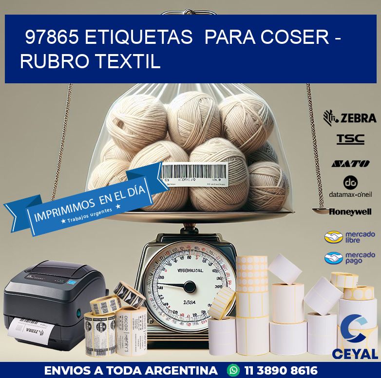 97865 ETIQUETAS  PARA COSER - RUBRO TEXTIL