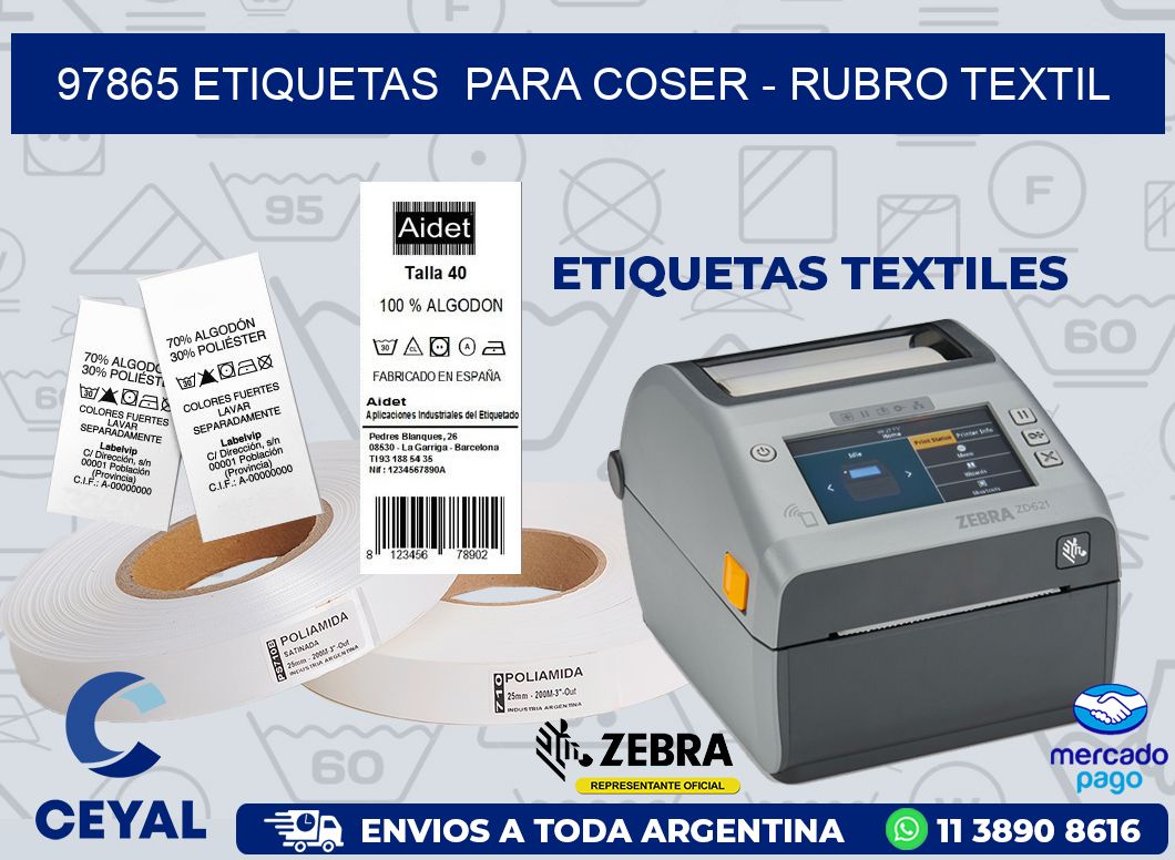 97865 ETIQUETAS  PARA COSER - RUBRO TEXTIL