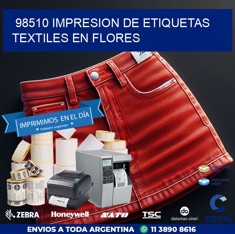 98510 IMPRESION DE ETIQUETAS TEXTILES EN FLORES