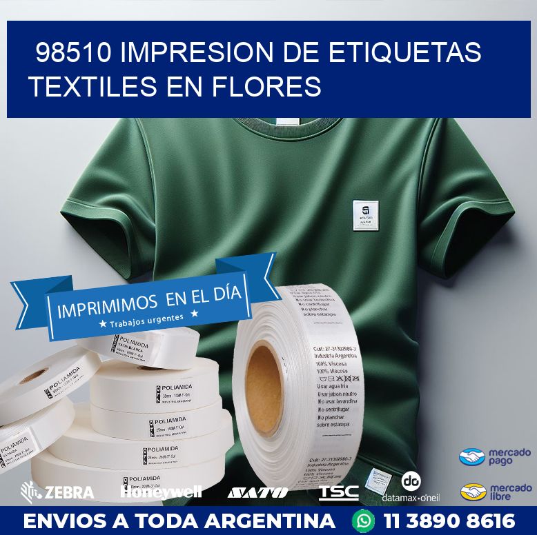 98510 IMPRESION DE ETIQUETAS TEXTILES EN FLORES