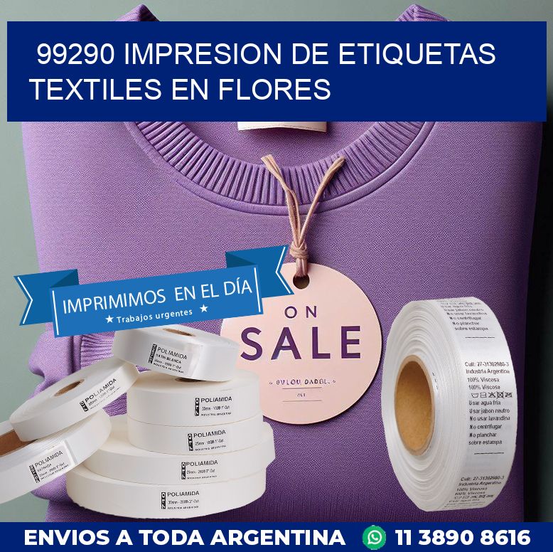 99290 IMPRESION DE ETIQUETAS TEXTILES EN FLORES