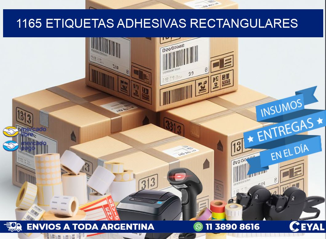 1165 ETIQUETAS ADHESIVAS RECTANGULARES