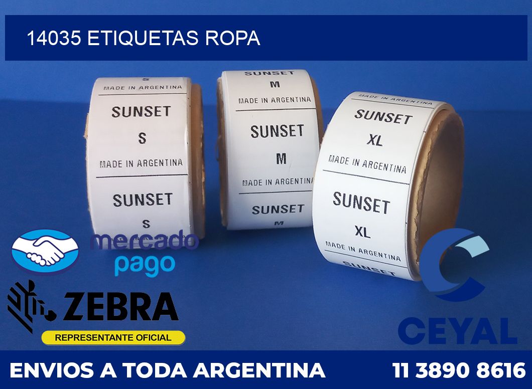 14035 ETIQUETAS ROPA