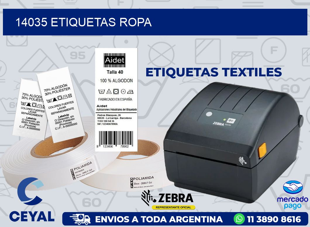 14035 ETIQUETAS ROPA