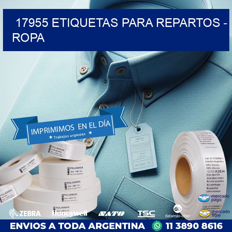 17955 ETIQUETAS PARA REPARTOS - ROPA