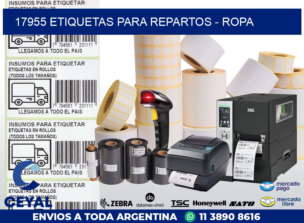 17955 ETIQUETAS PARA REPARTOS - ROPA