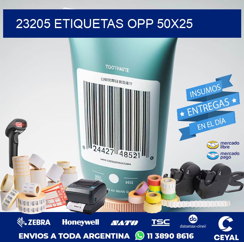 23205 ETIQUETAS OPP 50X25