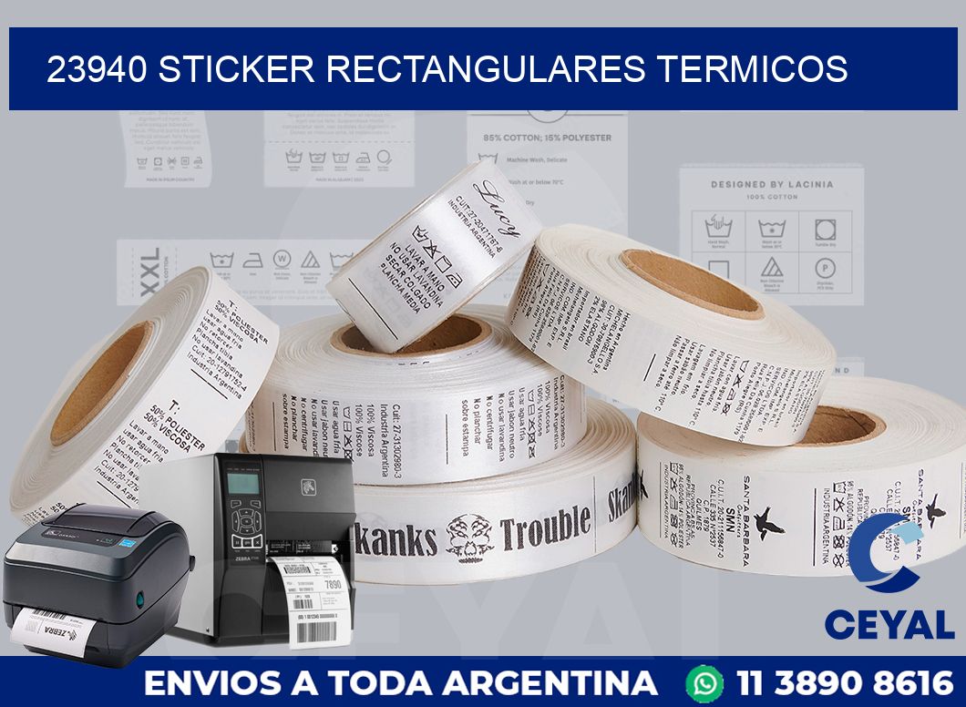 23940 Sticker rectangulares termicos