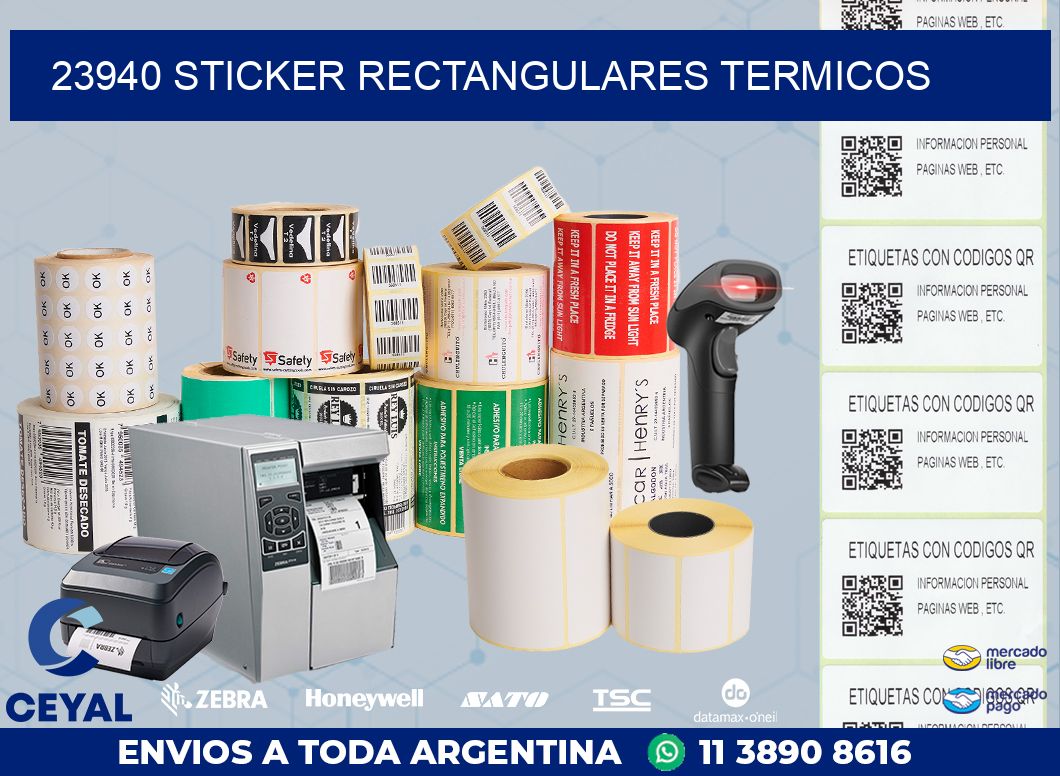 23940 Sticker rectangulares termicos
