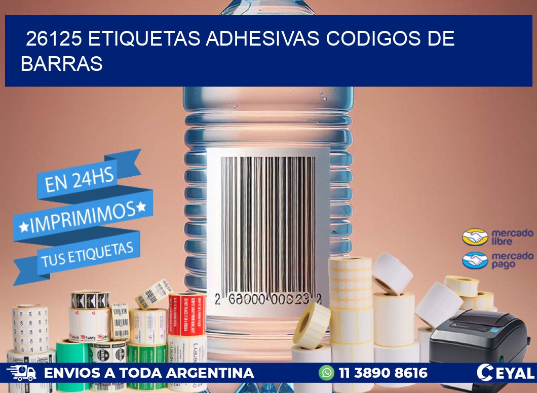 26125 etiquetas adhesivas codigos de barras