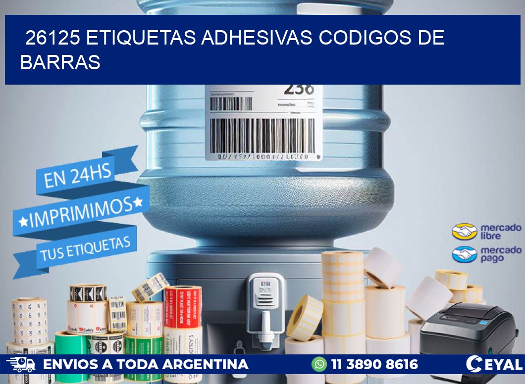 26125 etiquetas adhesivas codigos de barras