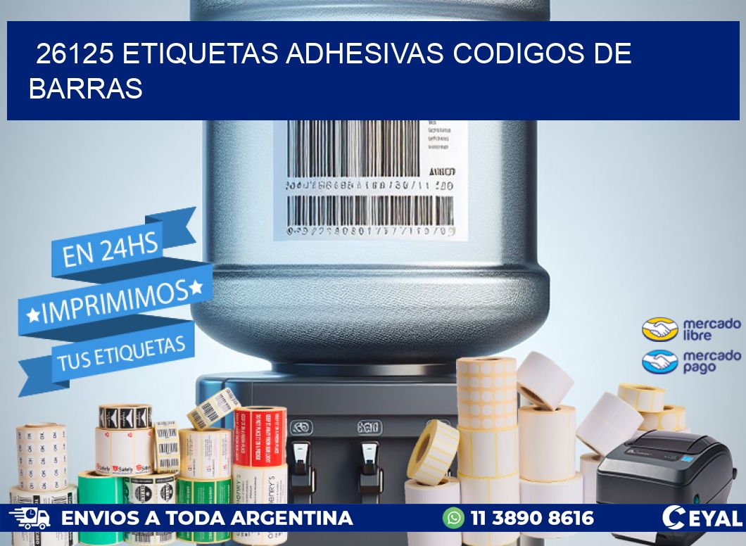26125 etiquetas adhesivas codigos de barras