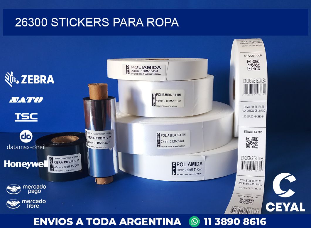 26300 STICKERS PARA ROPA
