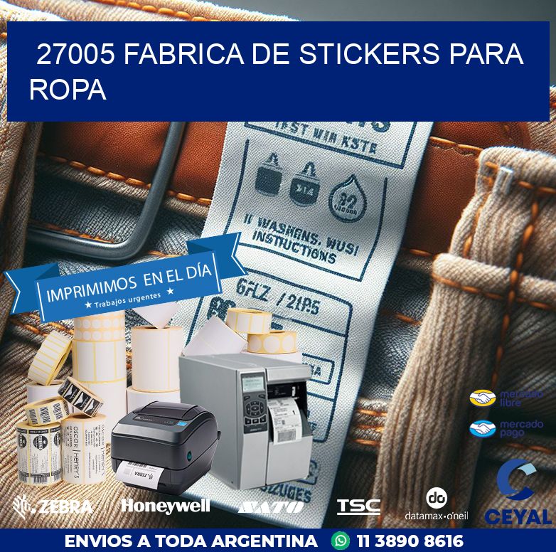 27005 FABRICA DE STICKERS PARA ROPA