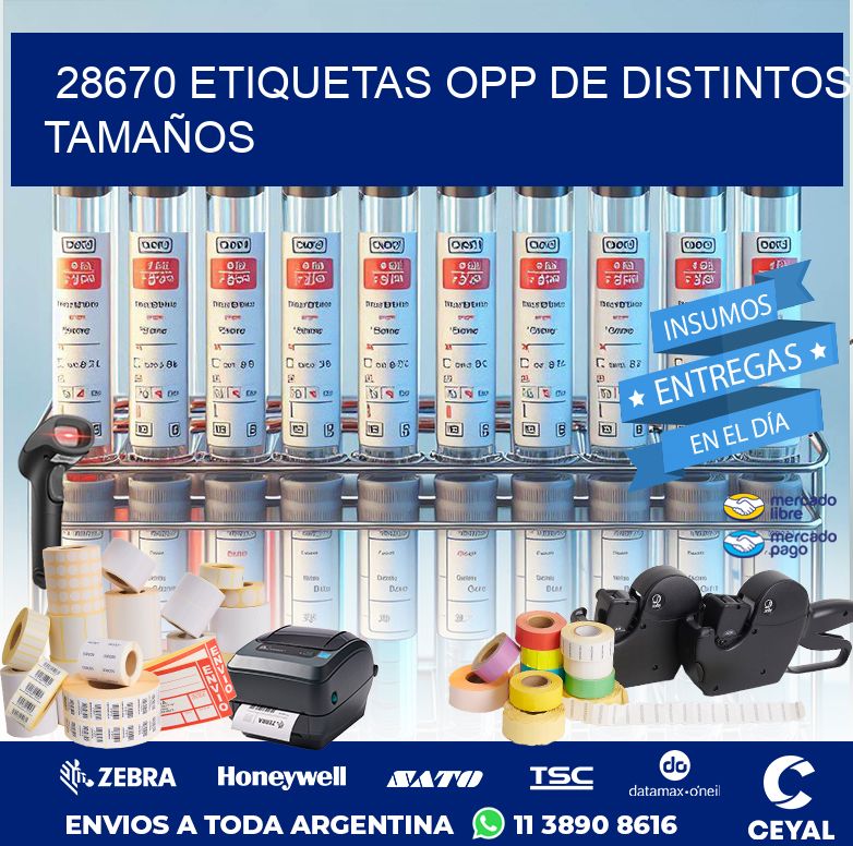 28670 ETIQUETAS OPP DE DISTINTOS TAMAÑOS