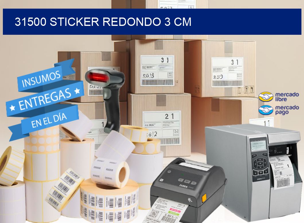 31500 STICKER REDONDO 3 CM
