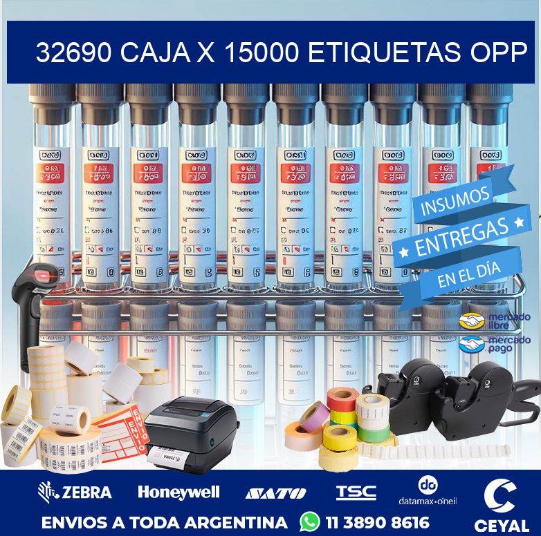 32690 CAJA X 15000 ETIQUETAS OPP