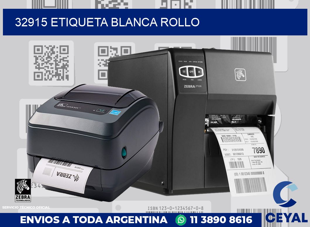 32915 etiqueta blanca rollo