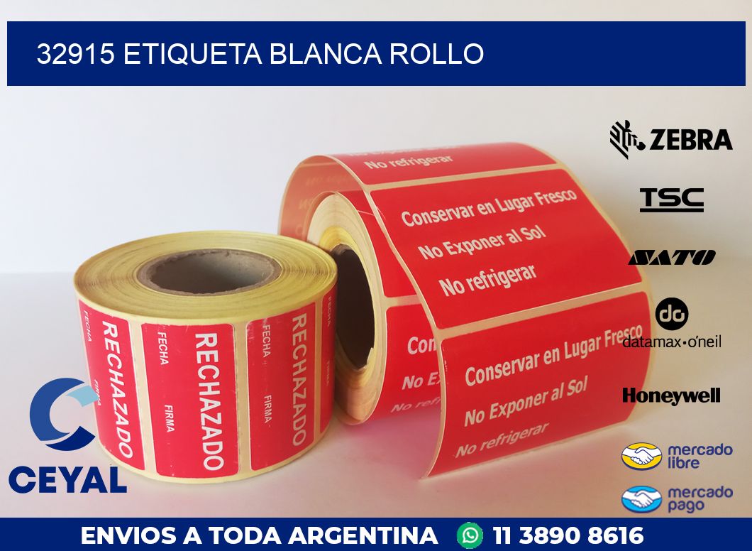 32915 etiqueta blanca rollo
